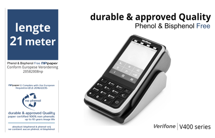 Verifone V400 Phenol Free Paper nl-BE